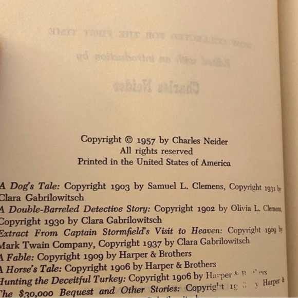 VINTAGE 1957 The Complete Short Stories of Mark Twain Hardcover Book - Picture 6 of 11